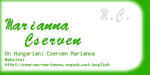 marianna cserven business card